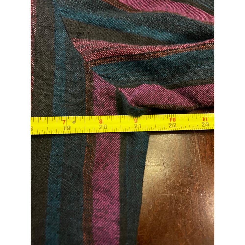 Wrangler Western Snap Shirt Womens Medium Purple Teal Striped Cotton 75093WM - Picture 7 of 8